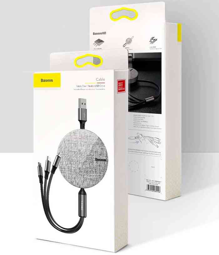 Baseus Fabric 3-in-1 Flexible USB Cable